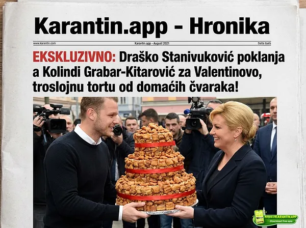 Draško poklonio Kolindi Tortu od čvaraka za Valentinovo!