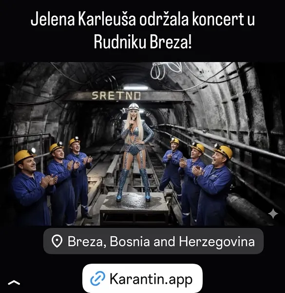 Jelena Karleuša održala koncert u jami RMU Breza!