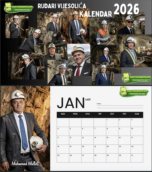 🎉 Kalendar 2026 🎉 - "RUDARI VIJESOLIĆA"